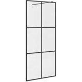 Pregrada za tuširanje s prozirnim staklom ESG 90 x 195 cm crna | Eponuda.ba
