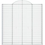  Obokane gabion košare 2 kosa 200x30x200/220 cm pocinkano železo | Shoptok.si