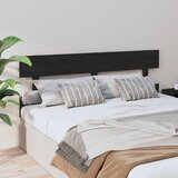  Uzglavlje za krevet crno 164 x 3 x 81 cm od masivne borovine | shoptok.hr