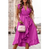 Fenzy Midi Haljina S Uzorkom Na Točkice, Fuksija | shoptok.hr