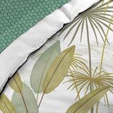 Douceur d intérieur Bela/zelena bombažna posteljnina za zakonsko posteljo/podaljšana z rjuho/6-delna 240x220 cm Otika – | Shoptok.si