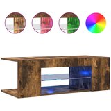 TV ormarić s LED svjetlima boja dimljenog hrasta 90x39x30 cm | shoptok.hr