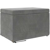  Stolica Tamno siva 61 x 41 x 40 cm Svileni i Fino Radeći Drvo - Tamno siva 60 cm Baršun | shoptok.hr
