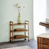 Wenko Crna/u prirodnoj boji kupaonska polica od masivnog bagrema 65x76,5 cm Fondi – | shoptok.hr