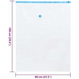 vidaXL Vakuumska potovalna vrečka Prosojna, Modra Plastika 100 x 80 cm | Shoptok.si