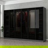 Hanah home kale - 6654 anthraciteblack wardrobe | ePonuda.com