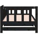  Izvlečna dnevna postelja črna 2x(80x200) cm trdna borovina, (20685002) | Shoptok.si