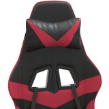  Igraća stolica s osloncem za noge umjetna koža crna i boja vina | shoptok.hr