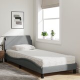  Krevet s madracem Dover svjetlosivi 90x200cm tkanina | shoptok.hr