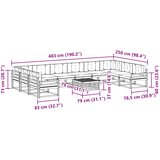  Set vanjskih sofa 11 kom. Bijela i antracit | shoptok.hr