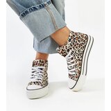 Gemre High leopard print sneakers with thick sole Bagy | Shoptok.si