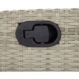  Vrtna garnitura - 9-dijelni vrtni blagovaonski set od poliratana s jastucima sivi - Dužina stola 200 cm Oštra noga 8 | shoptok.hr