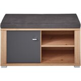 XORA garderobna klop barve grafita, hrast artisan | Shoptok.si
