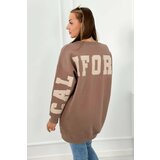 Kesi Insulated sweatshirt with California mocca inscription Cene