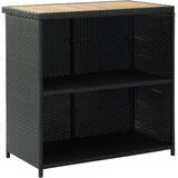 Poli 3-dijelni barski set od poliratana crni | shoptok.hr