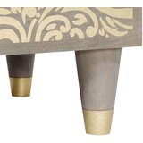vidaXL Nočna omarica s predalom Siva 50 x 33 x 60 cm trden mangov les | Shoptok.si