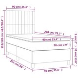 Box spring krevet s madracem ružičasti 90x200 cm baršunasti | shoptok.hr