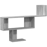 vidaXL Stenska polica siva sonoma 100x15x70 cm inženirski les | Shoptok.si