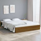  Posteljni okvir medeno rjav iz trdnega lesa 135x190 cm 4FT6, (20644961) Cene