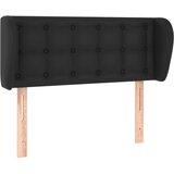 Maison Chic posteljno vzglavje - vzglavna omarica - nočna omarica z ušesi črno 83x23x78/88 cm umetno usnje, (21713150) Cene