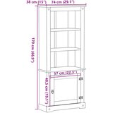  Visoka komoda Corona 74 x 38 x 170 cm od masivne borovine | shoptok.hr