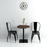 The Living Store Bistro miza mediapan in jeklo okrogla 60x75 cm temna jesenovina - Bistro Miza, (21660623) | Shoptok.si