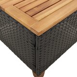  3-dijelni bistro set s jastucima poliratan i drvo bagrema crni | shoptok.hr