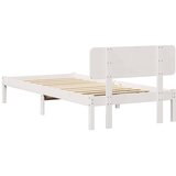  Krevetna konstrukcija Bijelo 100 x 200 cm Čvrsto borovo drvo | shoptok.hr