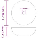 Nadgradni umivaonik crno-crveni okrugli Φ 41 x 14 cm keramički | shoptok.hr