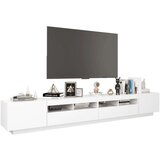 vidaXL TV omarica z LED lučkami bela 260x35x40 cm | Shoptok.si