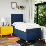  Krevet s oprugama i madracem plavi 100 x 200 cm od tkanine | shoptok.hr
