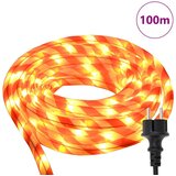 vidaXL Osvetljena vrv med 2400 LED Toplo bela 100 m PVC | Shoptok.si