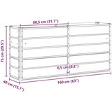  Cvetlično korito Svetlo siva 160 x 40 x 75 cm Jeklo, (5000207803) | Shoptok.si