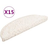  Prostirke za stepenice 15 kom 56x17x3 cm bijele poluokrugle | shoptok.hr