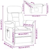  Massagerica Krema 96,5 x 70,5 x 95 cm Mikro Vlakna | shoptok.hr