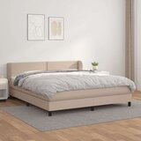  Box spring postelja z vzmetnico kapučino 180x200cm umetno usnje, (20893074) Cene