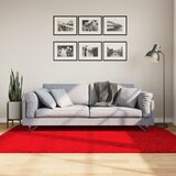 vidaXL Preproga s kratkimi vlakni mehka pralna rdeča 140x200 cm Cene