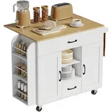 kuhinjski otok MDF, borovina 115D x 70Š x 89V cm bela, (5000242732)