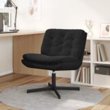vidaXL stolac za opuštanje s rotacijom crna 63 x 75 x 76 cm baršun | shoptok.hr