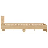 vidaXL Posteljni okvir z vzglavjem sonoma hrast 120x200 cm | Shoptok.si