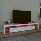 TV ormarić s LED svjetlima bijeli 230x36,5x40 cm | shoptok.hr