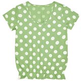 Marisse Polka Dot V-Neck Blouse L-Ts-3810 Palm | Shoptok.si