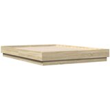 vidaXL Posteljni okvir sonoma hrast 140x200 cm inženirski les | Shoptok.si