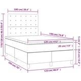  Krevet box spring s madracem tamnosmeđi 120 x 190 cm od tkanine | shoptok.hr