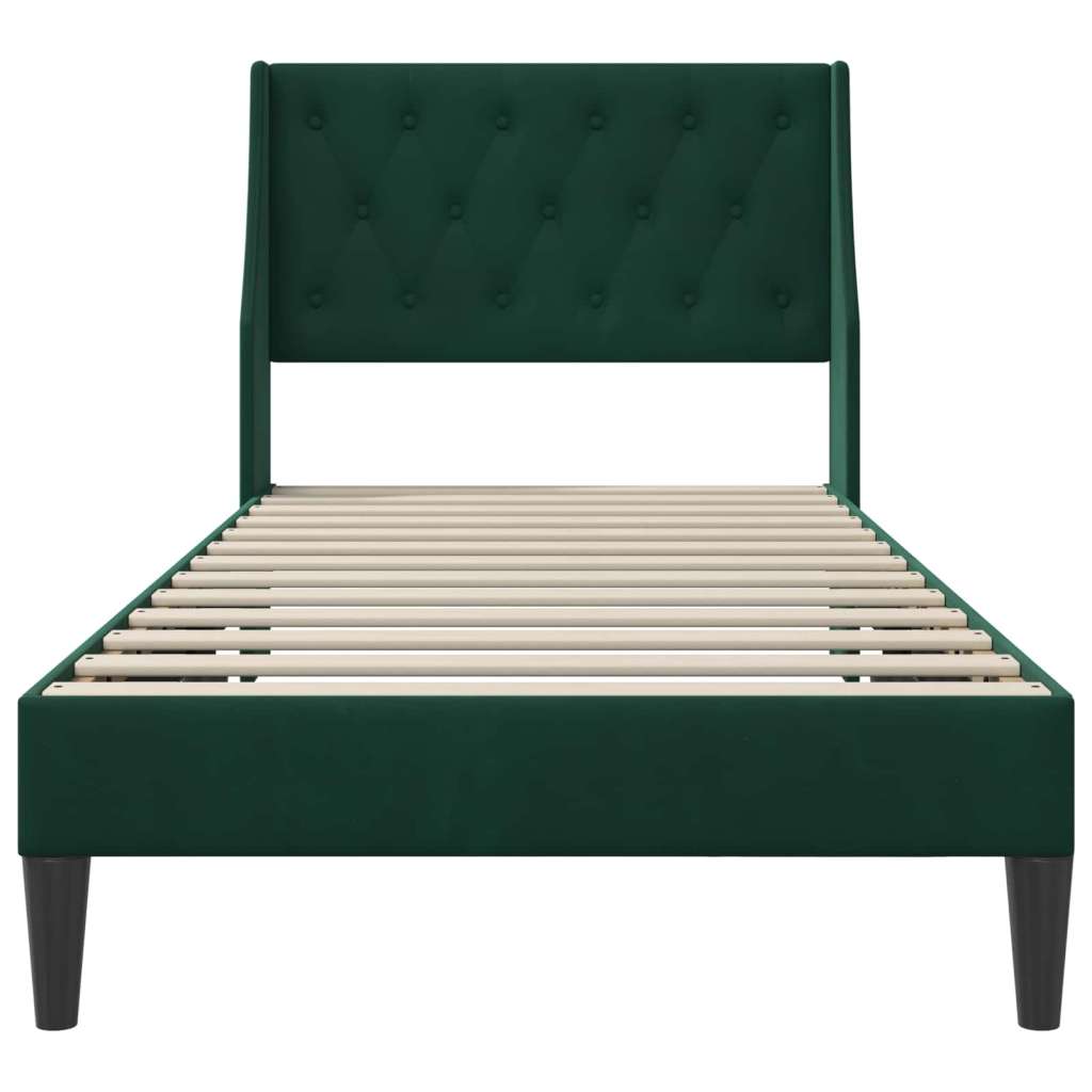  Okvir za krevet Tamnozelena 90 x 190 cm Baršun - Tamnozelena 90 x 190 cm | shoptok.hr