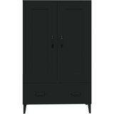  Visoka omarica črna 70x31x115 cm inženirski les, (20820210) | Shoptok.si