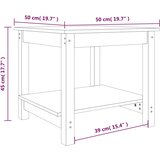  Stolić za kavu bijeli 50 x 50 x 45 cm od masivne borovine | shoptok.hr