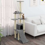 vidaXL Mačje drevo s praskalniki iz sisala svetlo sivo 155 cm | Shoptok.si