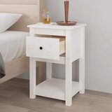  Noćni ormarići 2 kom bijeli 40x35x61,5 cm od masivne borovine | shoptok.hr