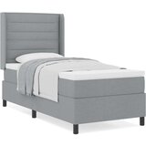  Krevet s oprugama i madracem svijetlosivi 80 x 200 cm tkanina | shoptok.hr